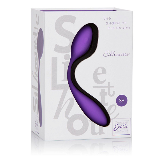 Фиолетовый перезаряжаемый вибромассажер Silhouette S8 - фото 6