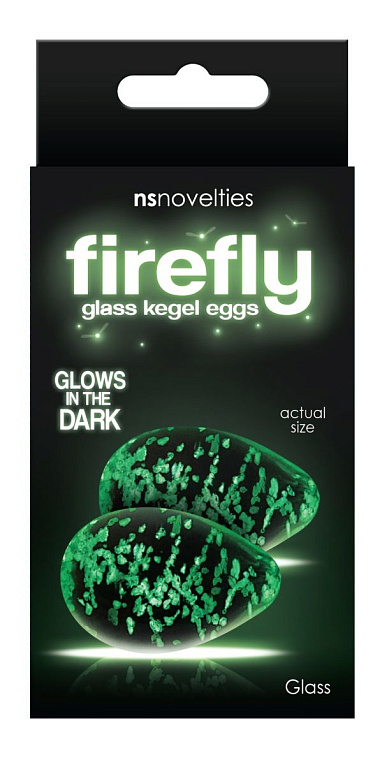 Прозрачные, светящиеся в темноте вагинальные яички Kegel Eggs - стекло