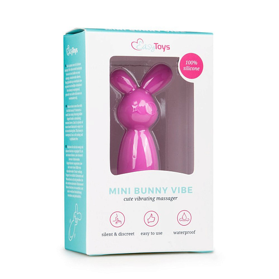 Розовый мини-вибратор Mini Bunny Vibe - 8 см. от Intimcat