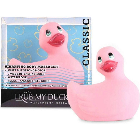 Розовый вибратор-уточка I Rub My Duckie 2.0 - анодированный пластик (ABS)