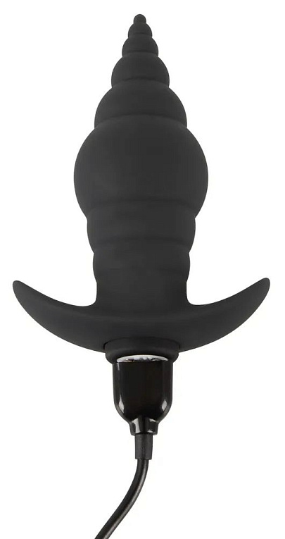Черная анальная вибропробка RC Butt Plug - 9,6 см. - фото 7
