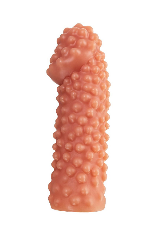 Реалистичная насадка на пенис с бугорками - 16,5 см. KOKOS