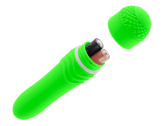 Зеленый вибромассажёр Neon Luv Touch Wave - 14 см. от Intimcat