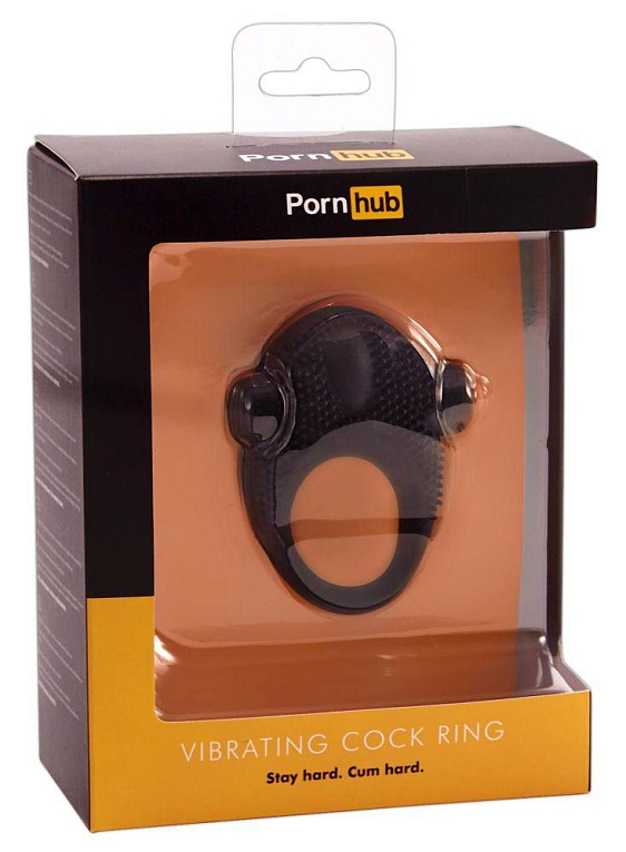 Чёрное эрекционное кольцо с вибрацией Vibrating Cock Ring - фото 5