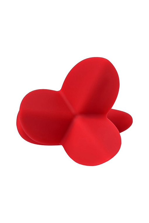 Красная силиконовая расширяющая анальная пробка Flower - 9 см. ToyFa