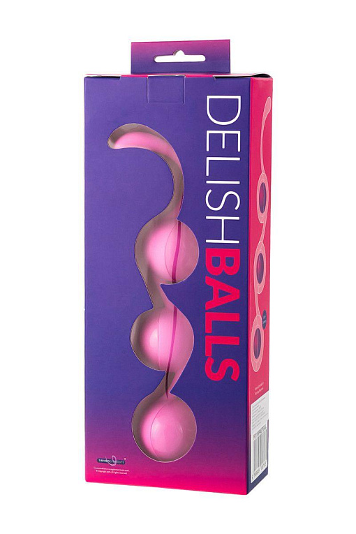 Розовые тройные вагинальные шарики из силикона DELISH BALLS от Intimcat