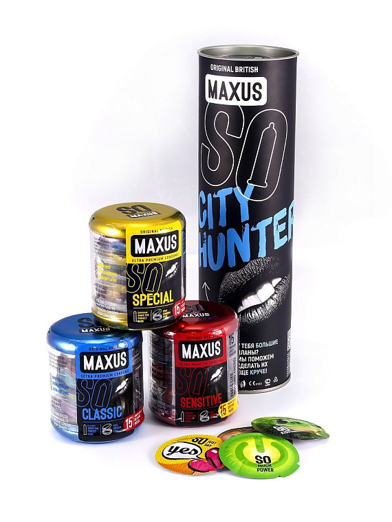Набор презервативов MAXUS City Hunter - латекс