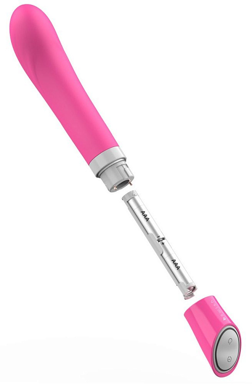 Розовый G-стимулятор с вибрацией Bgood Deluxe Curve - 19,3 см. от Intimcat