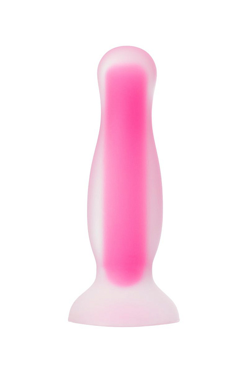 Розовая, светящаяся в темноте анальная втулка Cain Glow - 10 см. от Intimcat