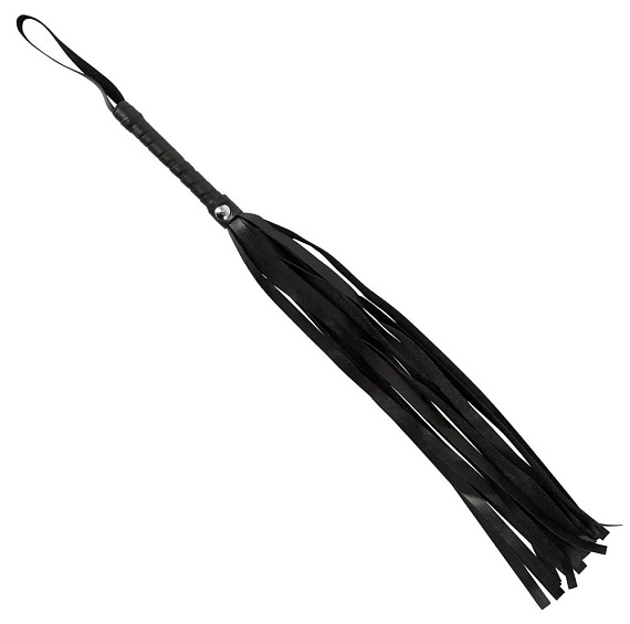 Черная плеть Mini Flogger - 56 см. - полиуретан