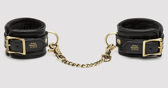 Черные наручники Bound to You Faux Leather Wrist Cuffs - искусственная кожа