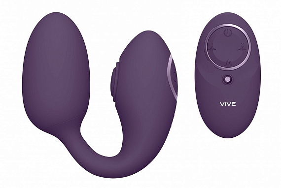 Фиолетовое виброяйцо с дополнительной клиторальной стимуляцией Aika - фото 5