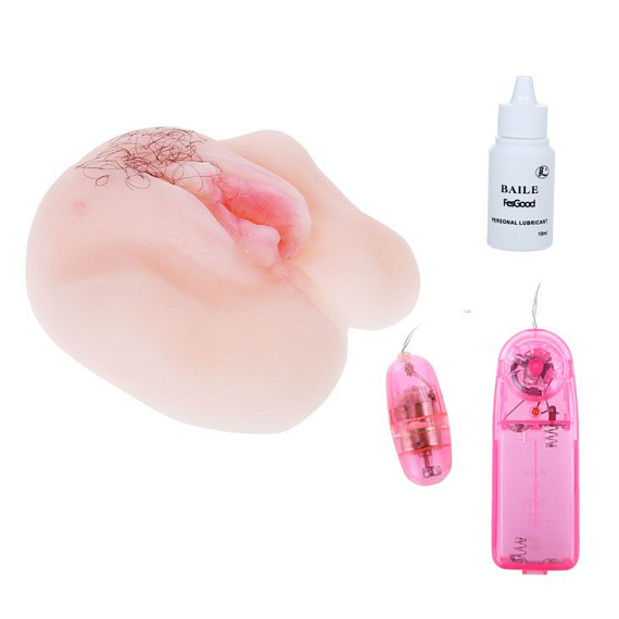 Нежная вагина-мастурбатор с вибрацией и пультом управления от Intimcat