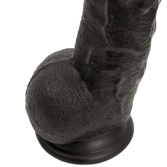 Черный длинный фаллоимитатор с мошонкой Dick Rambone Cock - 42,4 см. от Intimcat