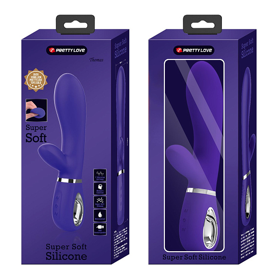 Фиолетовый вибростимулятор-кролик Thomas - 20,5 см. - фото 8