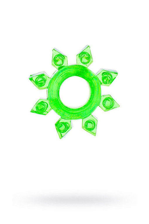 Зеленое эрекционное кольцо-звезда - термопластичный эластомер (TPE)