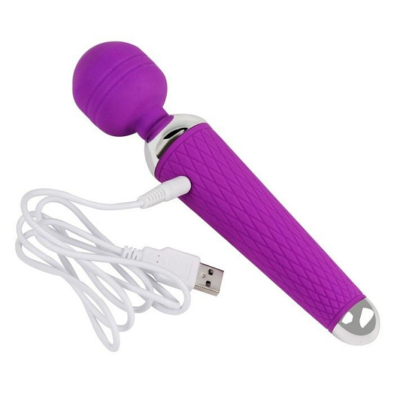 Фиолетовый wand-вибратор - 20 см. Сима-Ленд