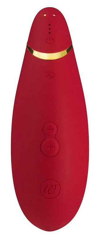 Красный бесконтактный клиторальный стимулятор Womanizer Premium Womanizer