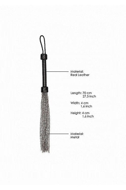 Черная многохвостая металлическая плеть Metal Chain Flogger - 53 см. Shots Media BV