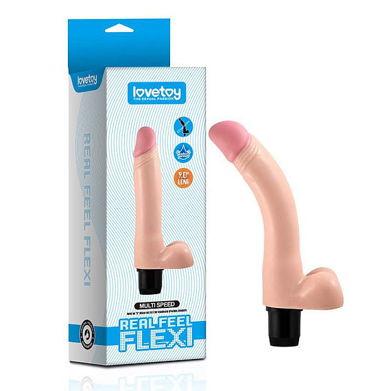 Гнущийся вибратор-реалистик Real feel Flexi Vibrator - 22,5 см.