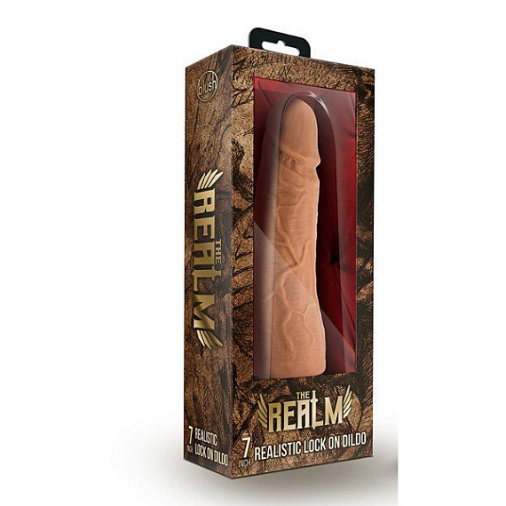 Насадка-фаллоимитатор для трусиков с плугом Realistic 7 Inch Lock On Dildo - 17,8 см. - силикон