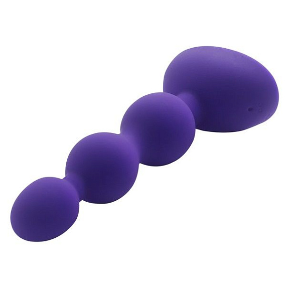 Фиолетовый анальный вибростимулятор Anal Beads S - 14,5 см. - силикон