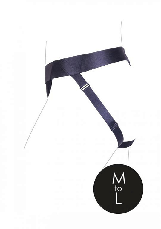 Черные трусики-джоки для страпона с вибропулей - размер M-L - фото 6