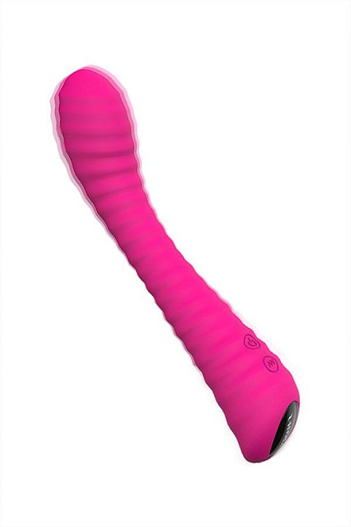 Розовый ребристый вибратор S-HANDE Sunshine - 21,1 см. от Intimcat