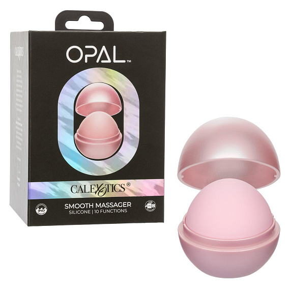 Розовый вибромассажер Opal Smooth Massager - анодированный пластик, силикон