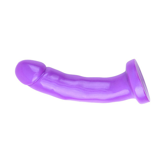 Фиолетовый страпон на черных трусиках Harness and Probe - 16,5 см. Chisa