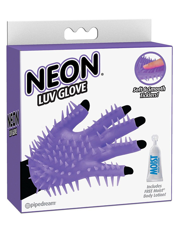 Фиолетовая перчатка для мастурбации Luv Glove - термопластичный эластомер (TPE)