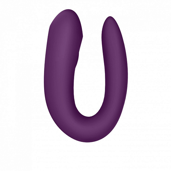 Фиолетовый вибратор для пар Double Joy с управлением через приложение от Intimcat