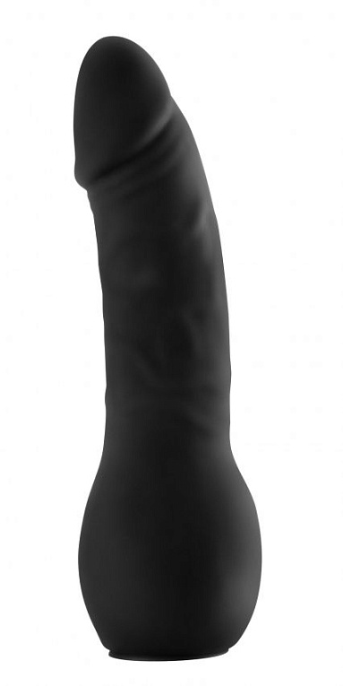 Чёрный страпон Deluxe Silicone Strap On 10 Inch - 25,5 см. от Intimcat
