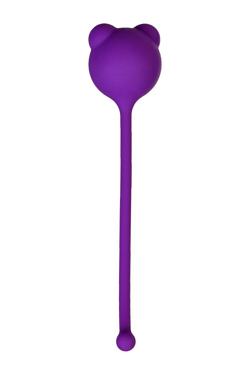 Фиолетовый силиконовый вагинальный шарик A-Toys с ушками - силикон