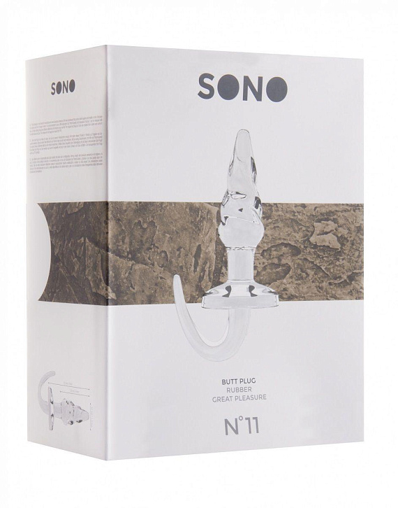 Прозрачная анальная пробка SONO №11 - Термопластичная резина (TPR)