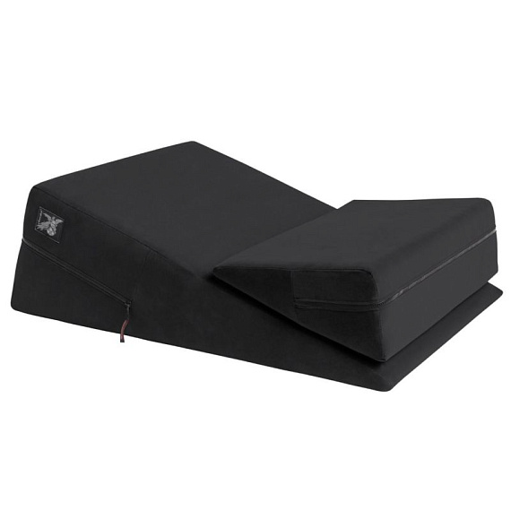 Чёрная подушка для секса Liberator Wedge/Ramp Combo - тканевая основа