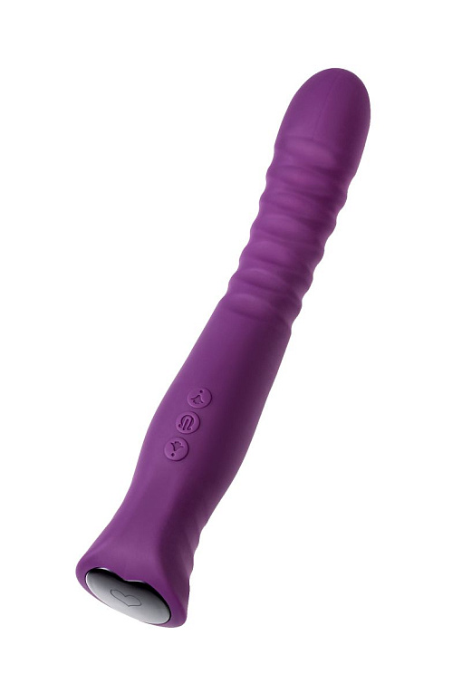 Фиолетовый гибкий вибратор Lupin с ребрышками - 22 см. - фото 5