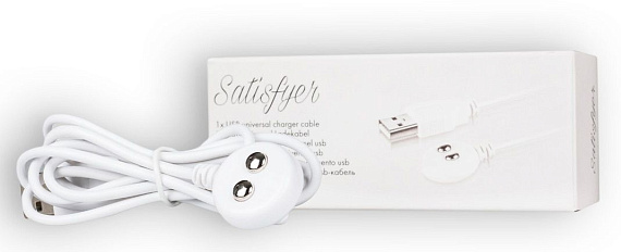 Белый магнитный кабель для зарядки Satisfyer USB Charging Cable от Intimcat