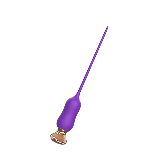 Фиолетовый тонкий стимулятор Nipple Vibrator - 23 см. от Intimcat
