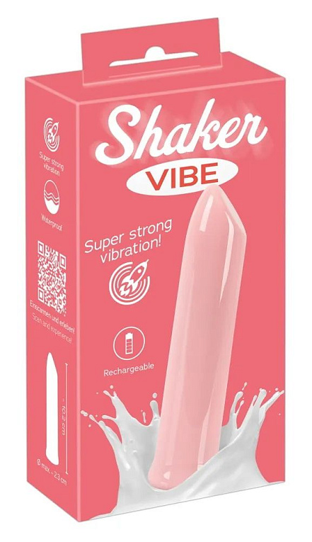 Розовая вибропуля Shaker Vibe - 10,2 см. - фото 8