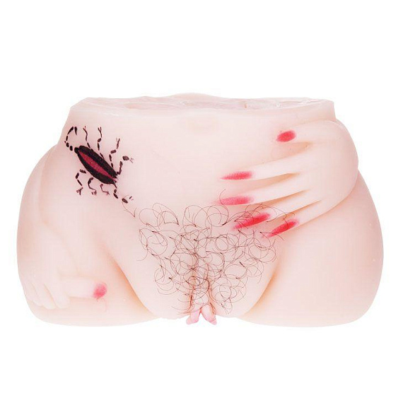 Реалистичная вагина и анус с вибрацией и татуировкой-скорпионом