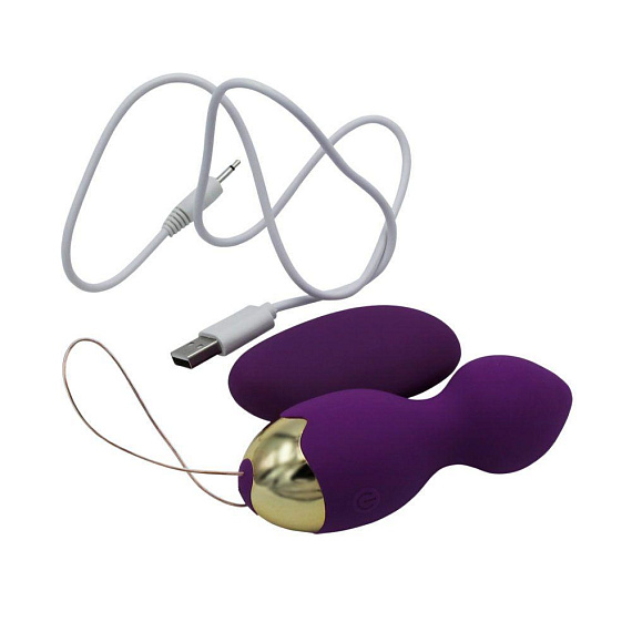 Фиолетовые вагинальные шарики Lust с вибрацией - силикон