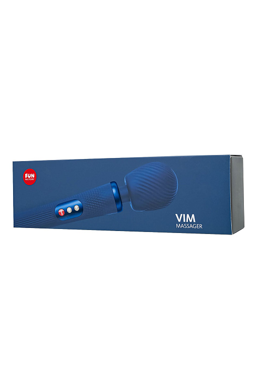 Синий вибромассажер Vim Vibrating Wand - 31,3 см. - фото 7