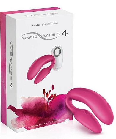 Розовый вибромассажёр для двоих We-Vibe 4