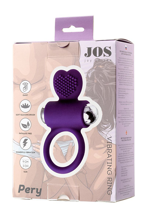 Фиолетовое виброкольцо с ресничками JOS PERY - фото 8
