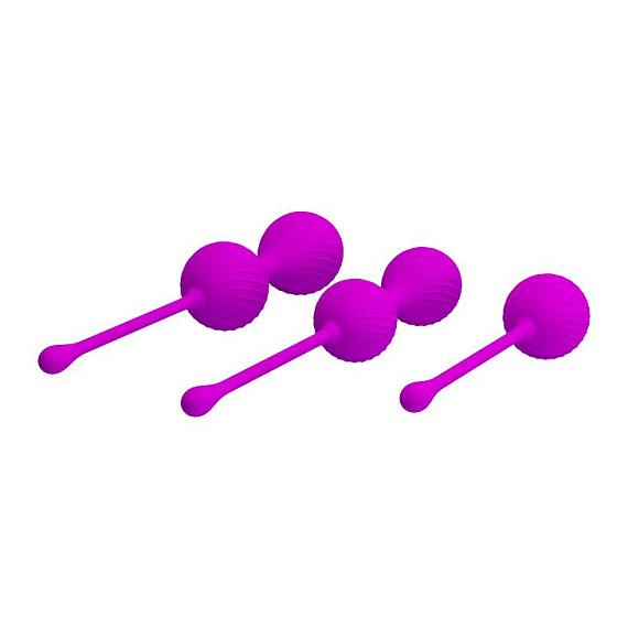 Набор лиловых вагинальных шариков Kegel Ball - силикон