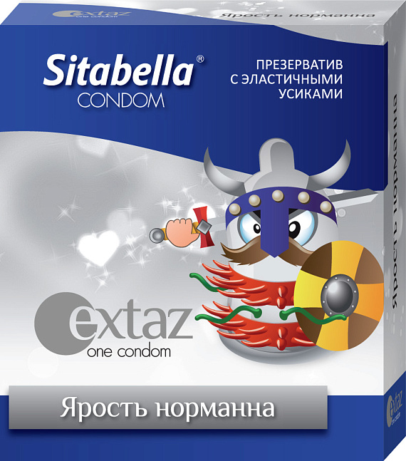 Презерватив Sitabella Extaz  Ярость норманна  - 1 шт.