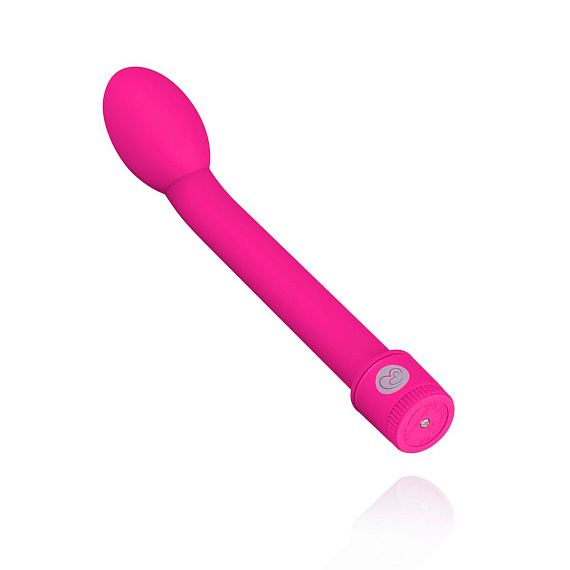 Розовый вибратор для точки G Easytoys G-Spot Vibrator - 21 см. - анодированный пластик (ABS)