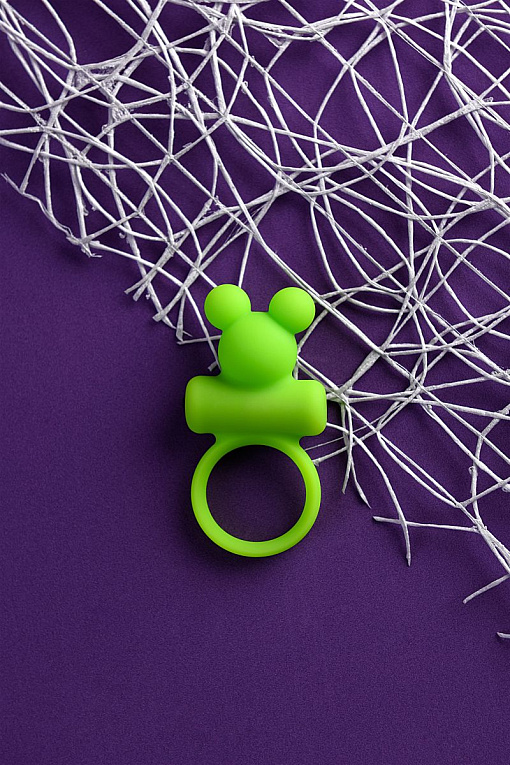 Зеленое виброкольцо на пенис A-Toys - фото 8