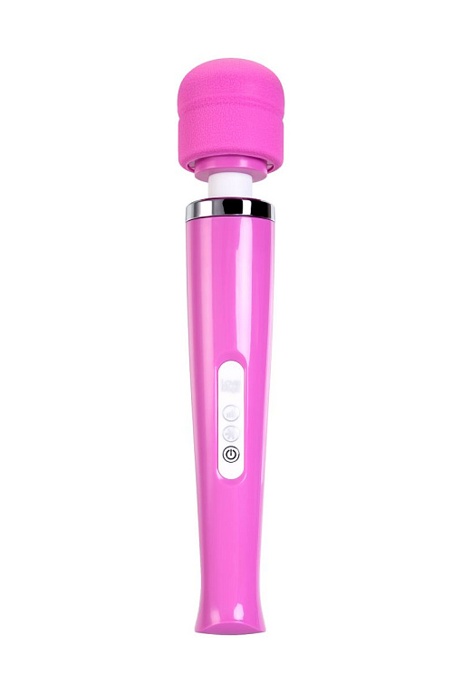 Розовый вибромассажер Love Magic - 32 см. - анодированный пластик, силикон